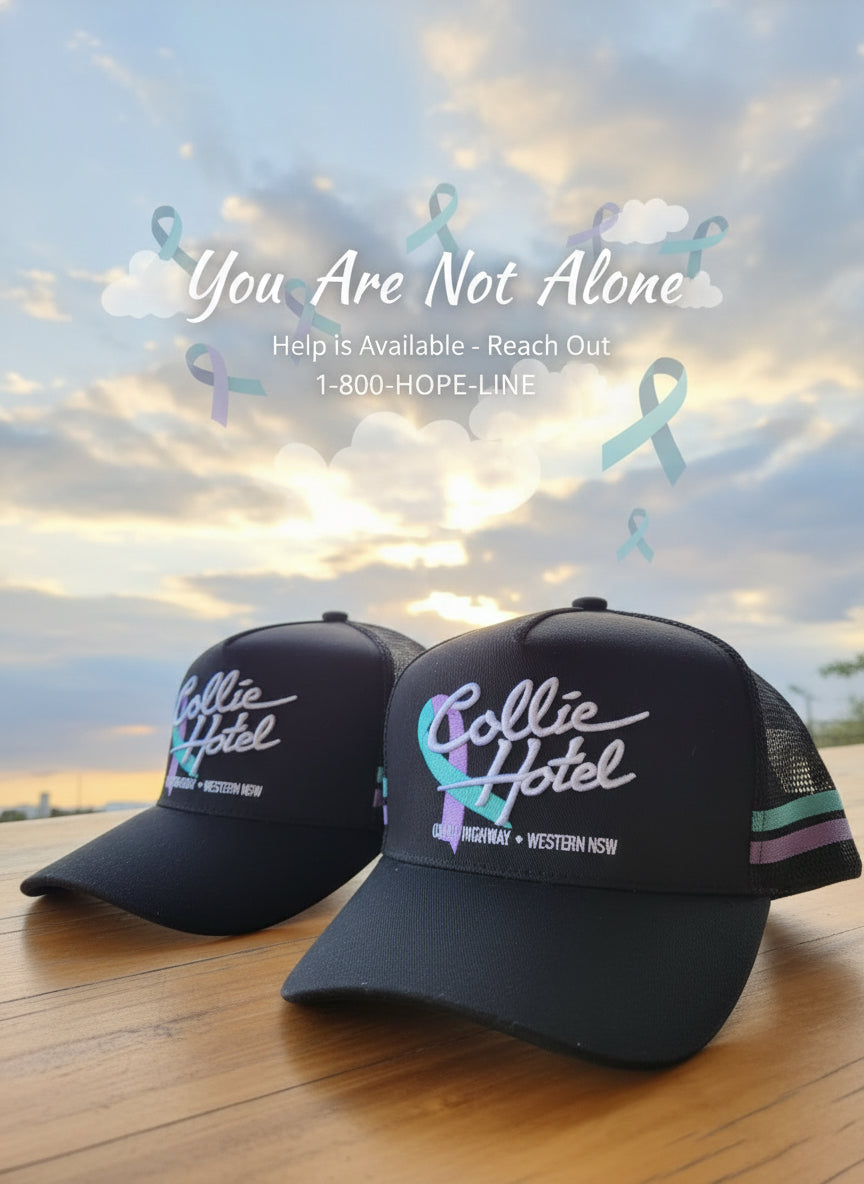 Collie Hotel "SUICIDE AWARENESS" Truckers Cap
