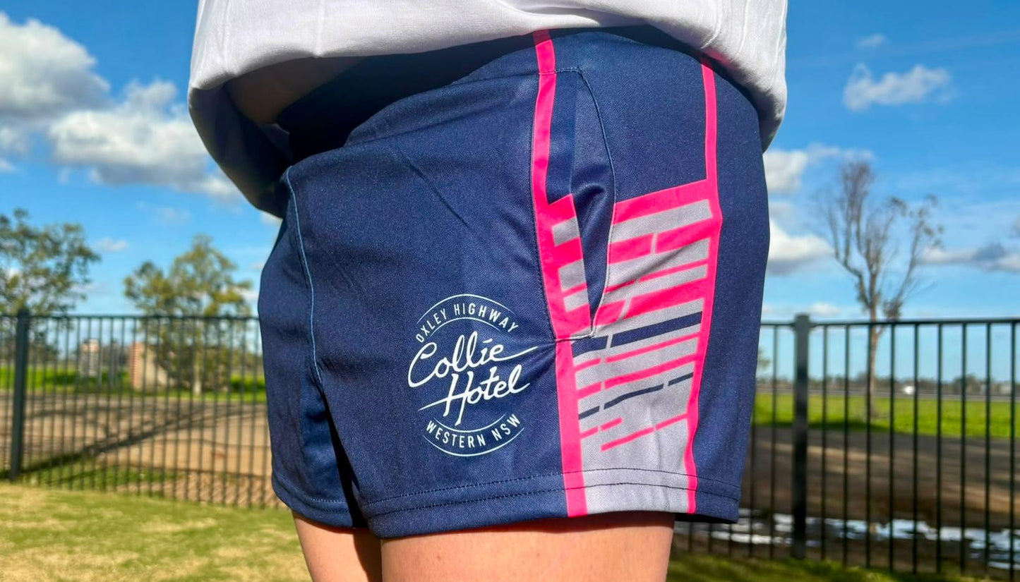 Blue-Pink Stripe League Shorts