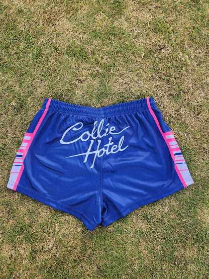 Blue-Pink Stripe League Shorts