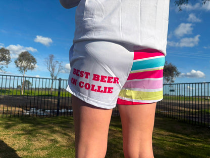 White Stripe Shorts