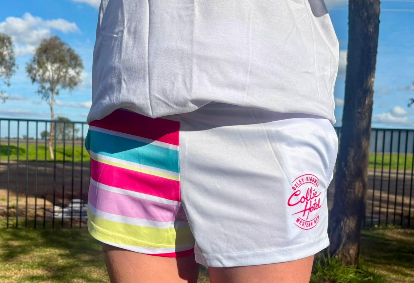 White Stripe Shorts