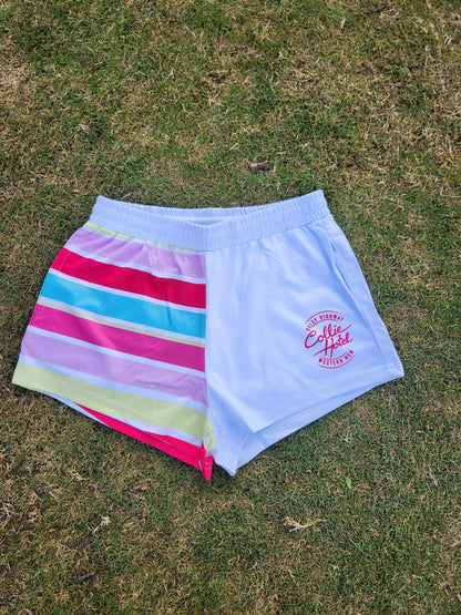 White Stripe Shorts